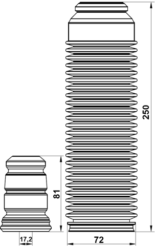 SZSHB-RW415F-KIT - BOOT WITH JOUNCE BUMPER FRONT SHOCK ABSORBER KIT