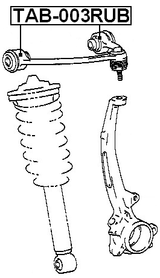 TAB-003RUB - BUSHING, FRONT UPPER CONTROL ARM