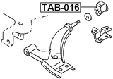 TAB-016 - REAR BUSHING, FRONT CONTROL ARM