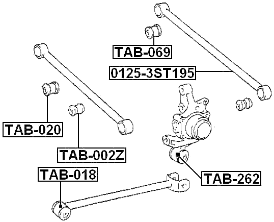 TAB-018 - REAR TRAILING ROD BUSHING