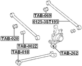 TAB-020 - BUSHING, REAR TRANSVERSE ARM