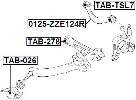 TAB-026 - BUSHING, REAR LOWER CONTROL ARM