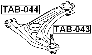 TAB-043 - REAR BUSHING, FRONT LOWER CONTROL ARM
