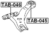 TAB-046 - FRONT BUSHING, FRONT CONTROL ARM