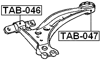 TAB-047 - REAR BUSHING, FRONT CONTROL ARM