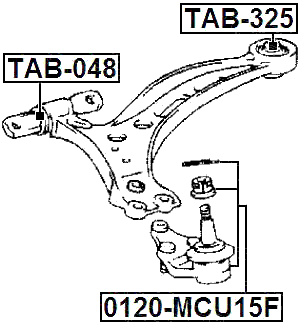TAB-048 - FRONT BUSHING, FRONT CONTROL ARM