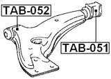 TAB-052 - FRONT BUSHING, FRONT CONTROL ARM