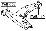 TAB-053 - FRONT BUSHING, FRONT CONTROL ARM