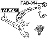 TAB-055 - BUSHING, FRONT LOWER CONTROL ARM