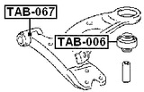 TAB-067 - FRONT BUSHING, FRONT CONTROL ARM