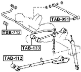 TAB-091 - BUSHING, REAR TRANSVERSE ARM