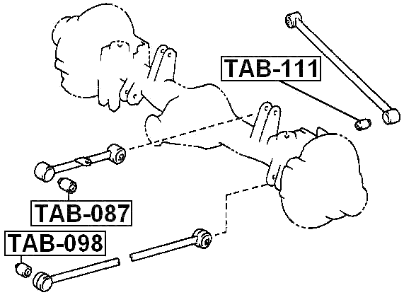 TAB-111 - REAR TRANSVERSE ROD BUSHING