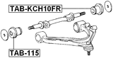 TAB-115 - BUSHING, FRONT UPPER CONTROL ARM