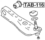 TAB-116 - BUSHING, FRONT LOWER CONTROL ARM