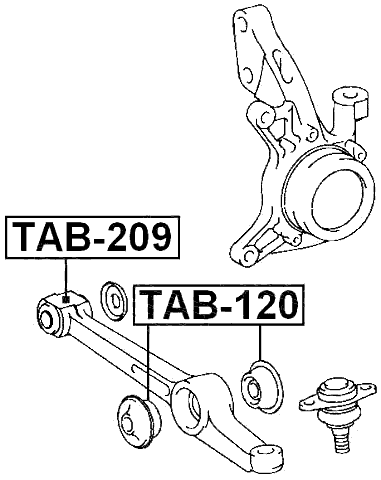 TAB-120 - FRONT ARM BUSHING