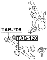 TAB-120 - FRONT ARM BUSHING