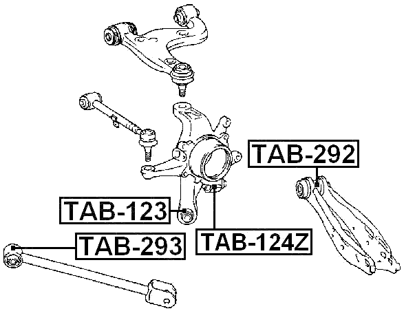 TAB-124Z - REAR KNUCKLE FLOATING BUSHING