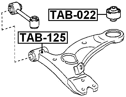 TAB-125 - FRONT BUSHING, FRONT CONTROL ARM
