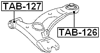 TAB-127 - FRONT BUSHING, FRONT CONTROL ARM