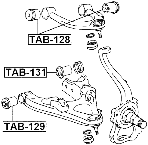 TAB-131 - BUSHING, FRONT LOWER CONTROL ARM