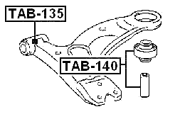 TAB-140 - REAR BUSHING, FRONT CONTROL ARM
