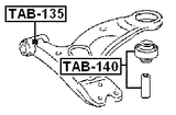 TAB-140 - REAR BUSHING, FRONT CONTROL ARM