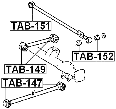 TAB-149 - BUSHING, REAR UPPER TRAILING ARM