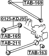 TAB-169 - BUSHING, REAR TRANSVERSE ARM
