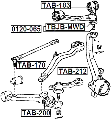 TAB-170 - FRONT BUSHING, FRONT CONTROL ARM