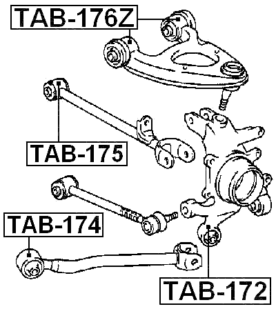 TAB-176Z - BUSHING, REAR UPPER CONTROL ARM