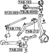 TAB-183 - BUSHING, FRONT UPPER CONTROL ARM