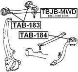 TAB-184 - BUSHING, FRONT LOWER CONTROL ARM