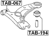 TAB-194 - REAR BUSHING, FRONT CONTROL ARM