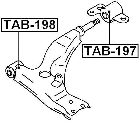 TAB-197 - REAR BUSHING, FRONT CONTROL ARM