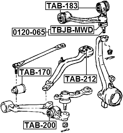 TAB-200 - BUSHING, FRONT LOWER CONTROL ARM