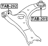 TAB-202 - FRONT BUSHING, FRONT CONTROL ARM