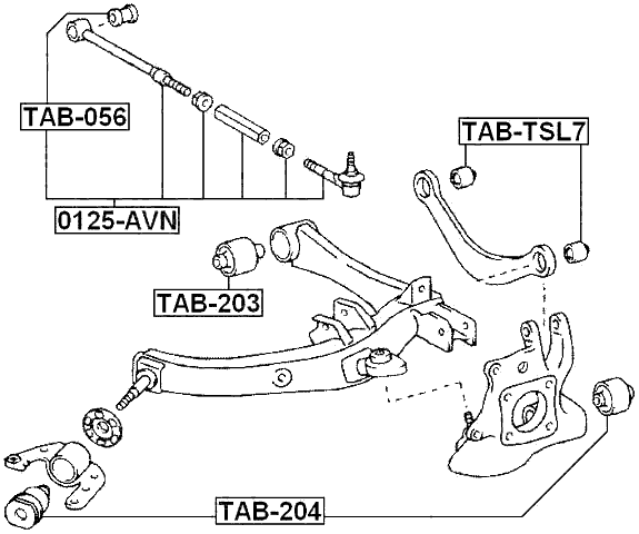 TAB-204 - REAR ARM BUSHING