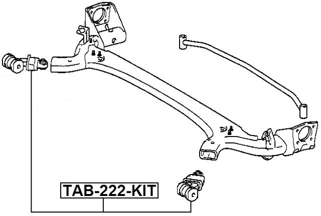 TAB-222-KIT - REAR CROSSMEMBER BUSHING KIT