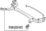 TAB-222-KIT - REAR CROSSMEMBER BUSHING KIT