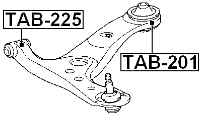 TAB-225 - FRONT BUSHING, FRONT CONTROL ARM