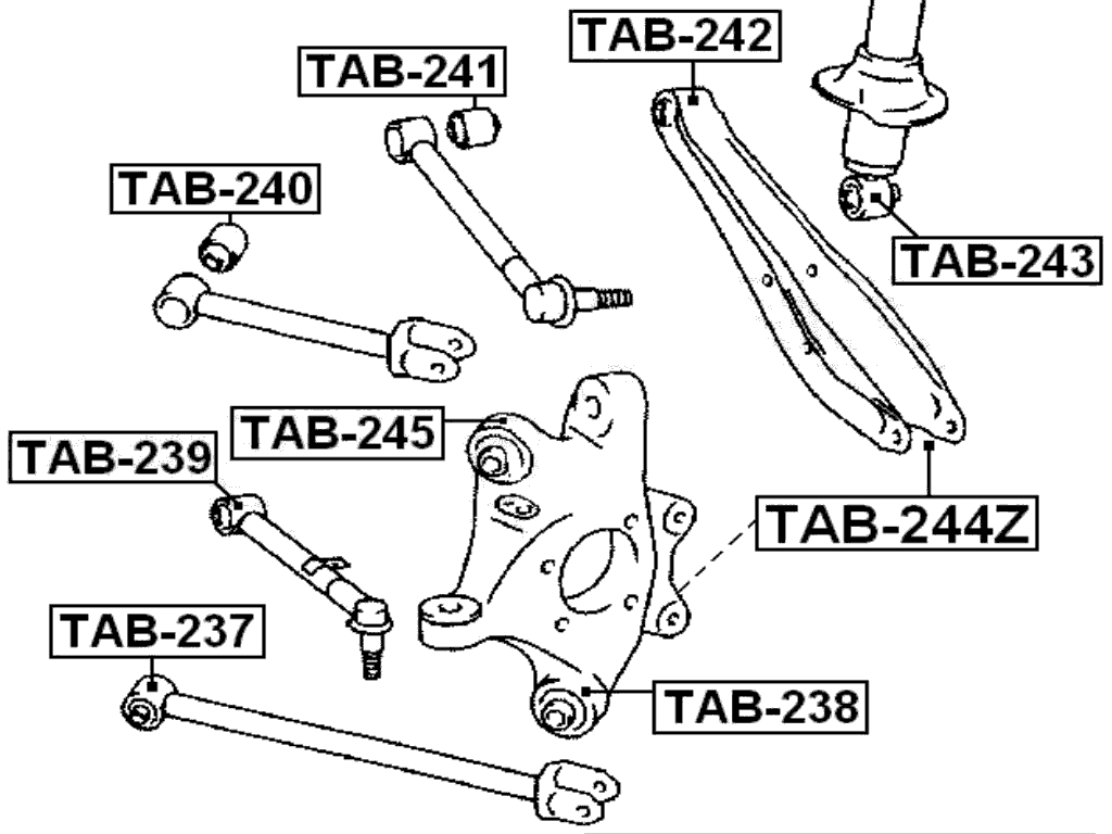 TAB-242 - REAR ROD BUSHING