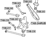 TAB-244RUB - REAR KNUCKLE BUSHING