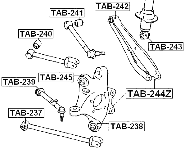 TAB-244Z - REAR KNUCKLE FLOATING BUSHING