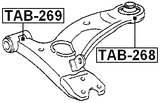 TAB-268 - REAR BUSHING, FRONT CONTROL ARM