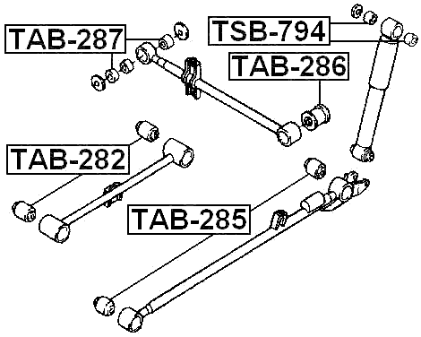 TAB-282 - REAR TRAILING ROD BUSHING