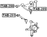 TAB-289 - REAR BUSHING, REAR UPPER CONTROL ARM