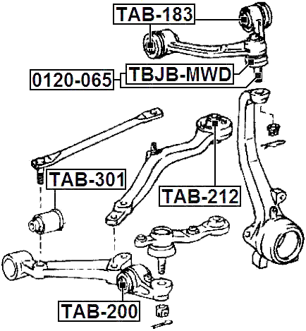 TAB-301 - BUSHING, FRONT LOWER CONTROL ARM