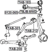 TAB-301 - BUSHING, FRONT LOWER CONTROL ARM
