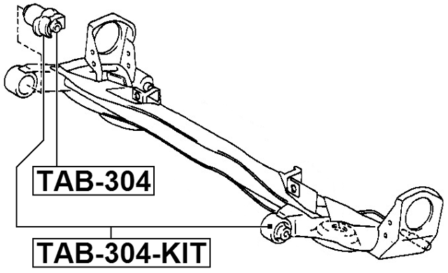 TAB-304-KIT - REAR CROSSMEMBER BUSHING KIT