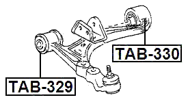 TAB-329 - FRONT BUSHING, FRONT CONTROL ARM